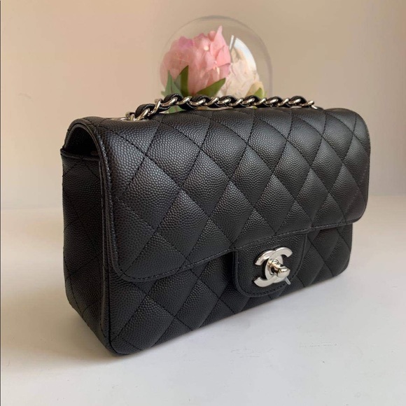 SOLD Chanel 18C Black Matte Caviar Mini Rectangle - Picture 2 of 8